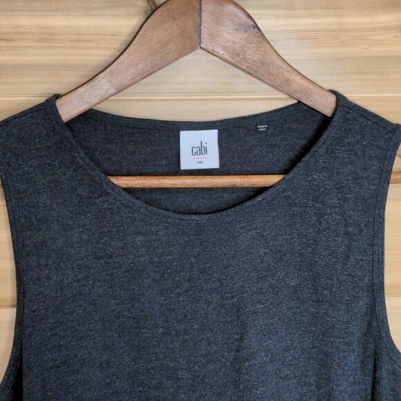 CAbi #5070 Charcoal Gray Asymmetrical Tank size Small - Picture 2 of 8